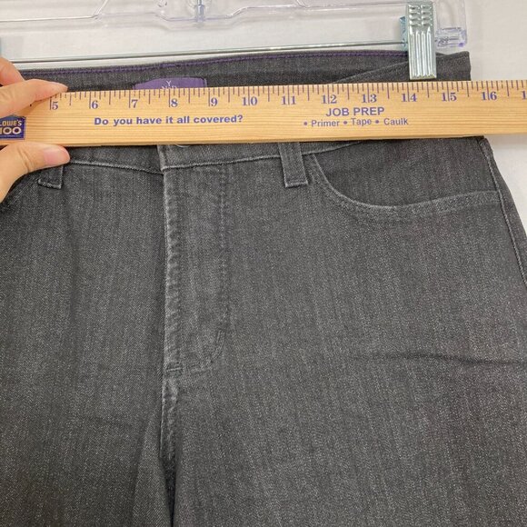 NYDJ size 10 Black/Gray Mid Rise Bootcut Jeans - Picture 6 of 11